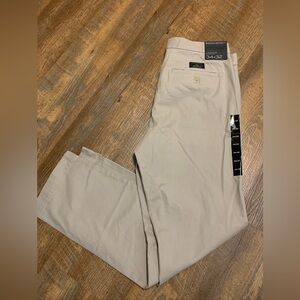 NEW Banana Republic Chino Pants Mens 34x32 Aiden Slim Fit NWT Cotton Beige